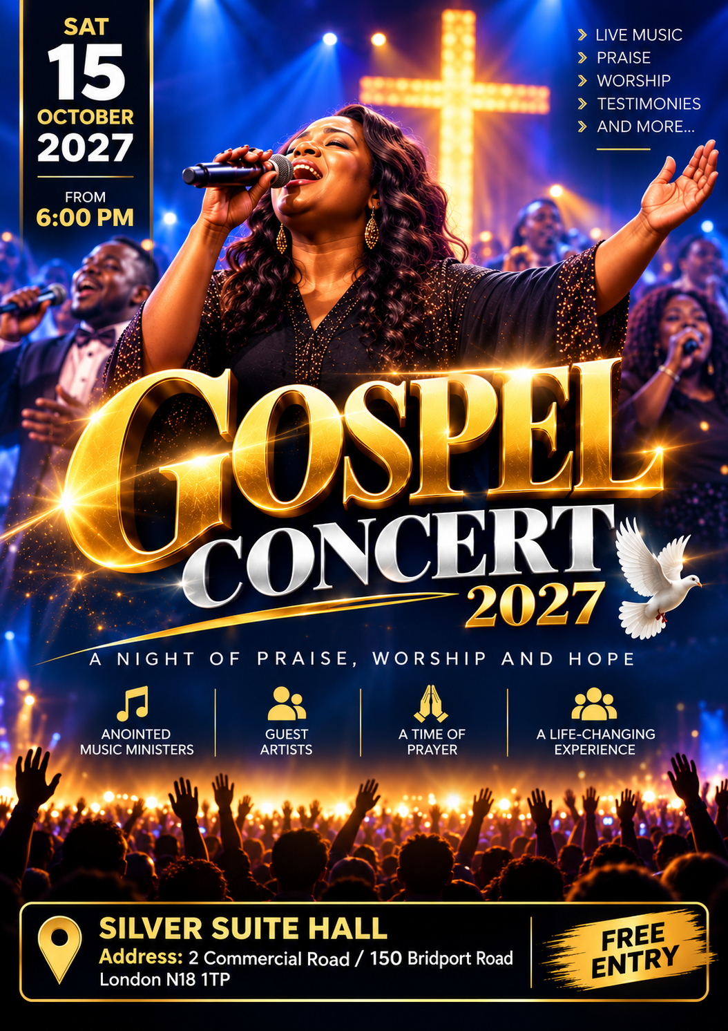 Gospel Concert June 2027 poster